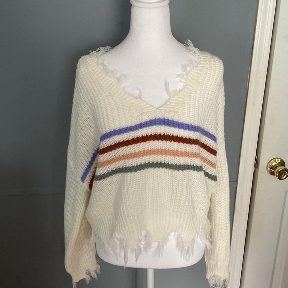 Rue 21 size M crop top asymmetrical sweater.